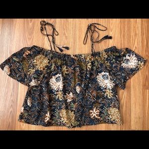 Madewell Off-the-Shoulder Silk Top